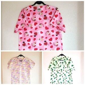 Womens Scrub Tops S Bundle of 3 Seasonal Scrub Tops